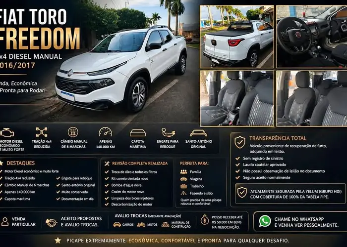 Fiat Toro 2017 Freedom 2.0 Turbo Diesel